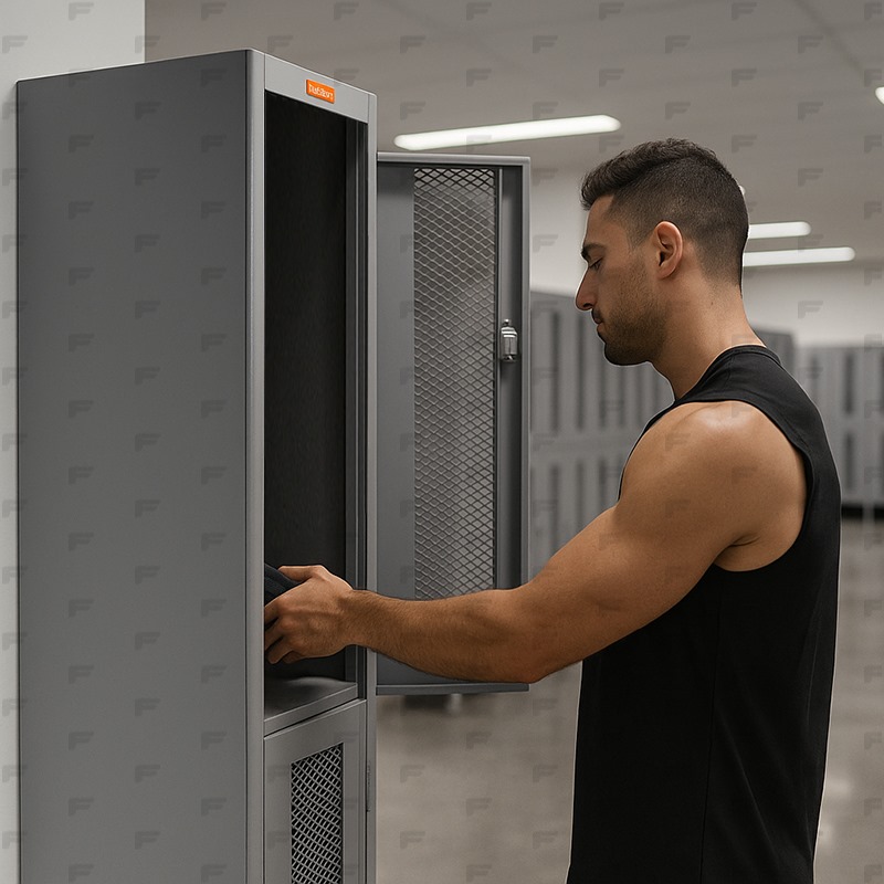 locker metalico puerta de malla