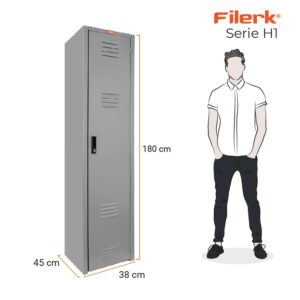 locker metalico con chapa 1 puerta