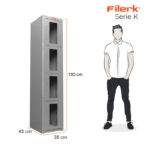 locker metalico con ventana 4 puertas