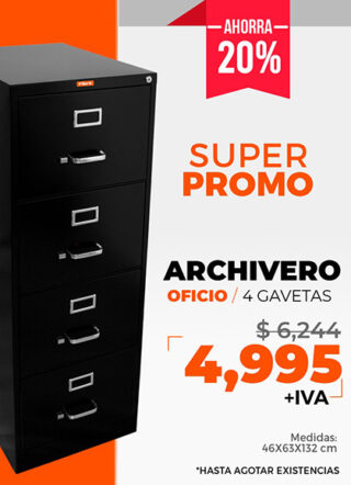 archivero oficio 4 gavetas