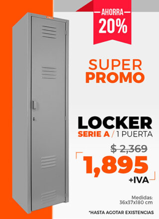 locker metalico serie a 1 puerta