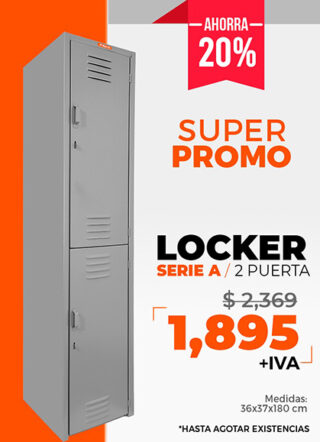 locker metalico serie a 2 puertas