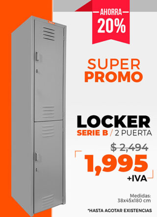 locker metalico serie b 2 puertas